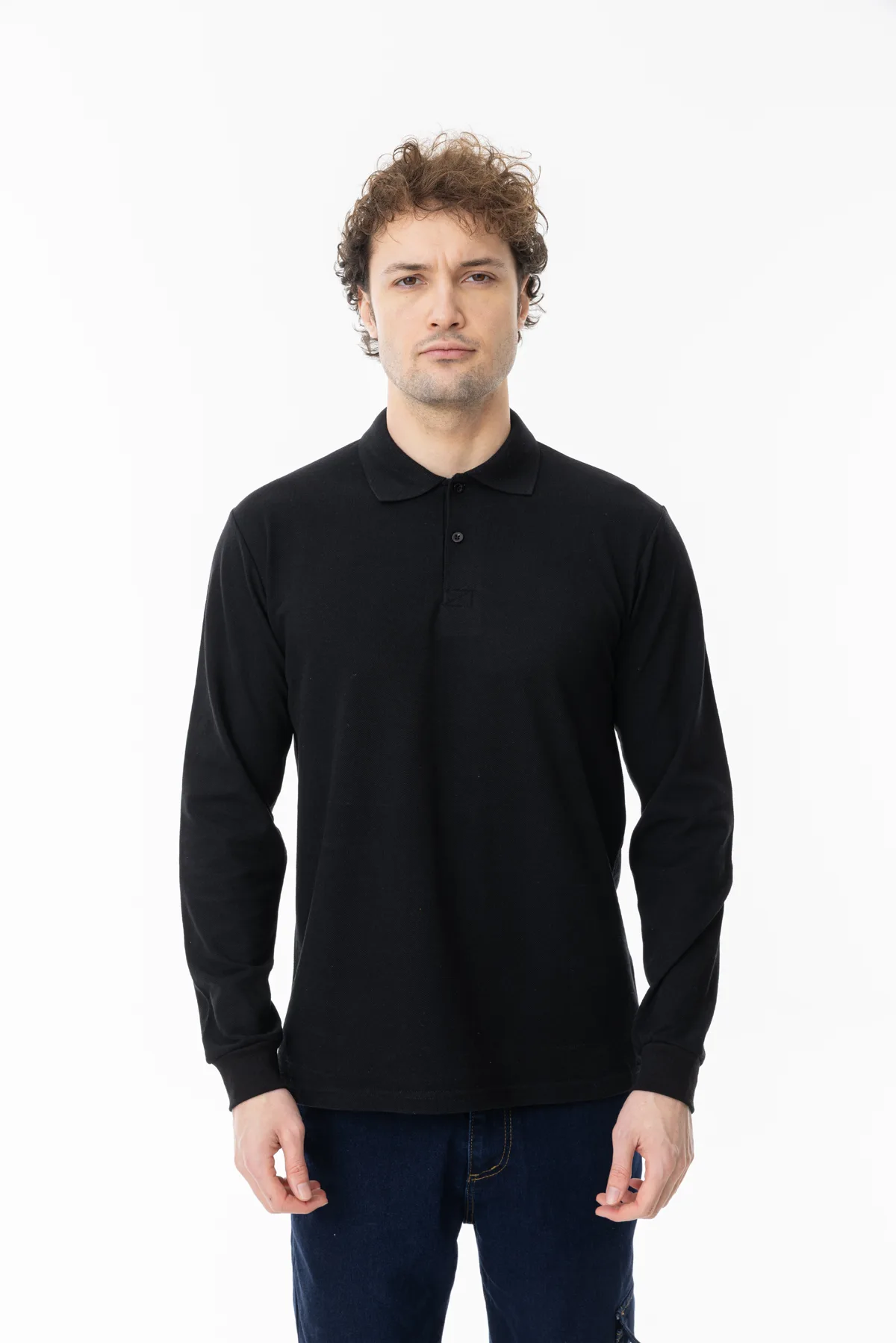 POLO YAKA UZUN KOL OPEN-END T-SHIRT